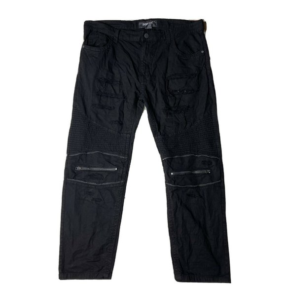 Smoke Rise Other - smoke rise 44 X 32 new black mens moto zipper deni